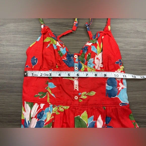 Hollister Red Floral Spaghetti Strap Sundress Size XS - Picture 4 of 9